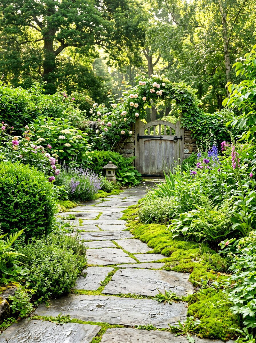 Stone Paver Walkway - 30 small yard landscaping ideas