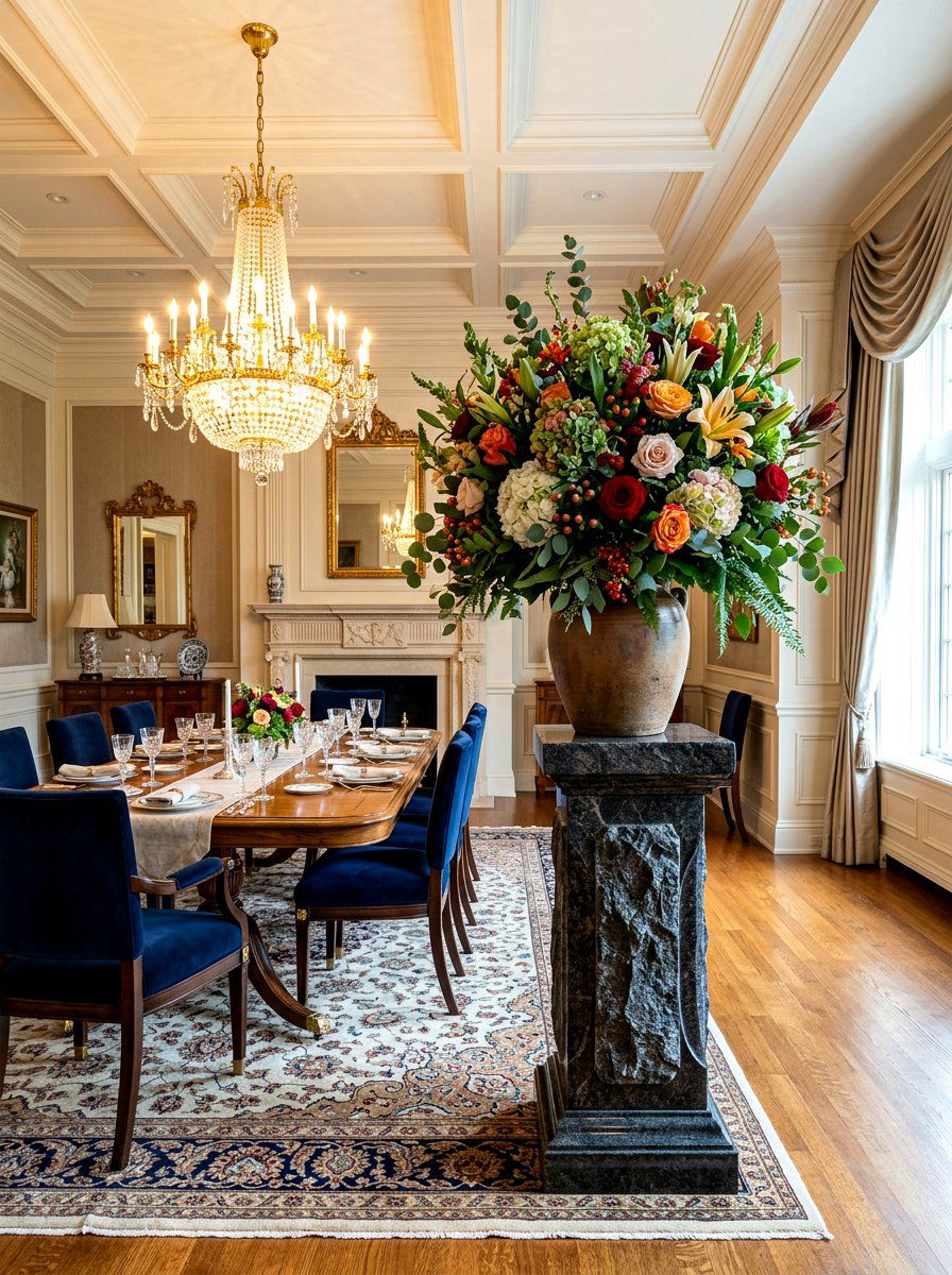 Stone Pedestal Dining Room - 30 stone pedestal decor ideas