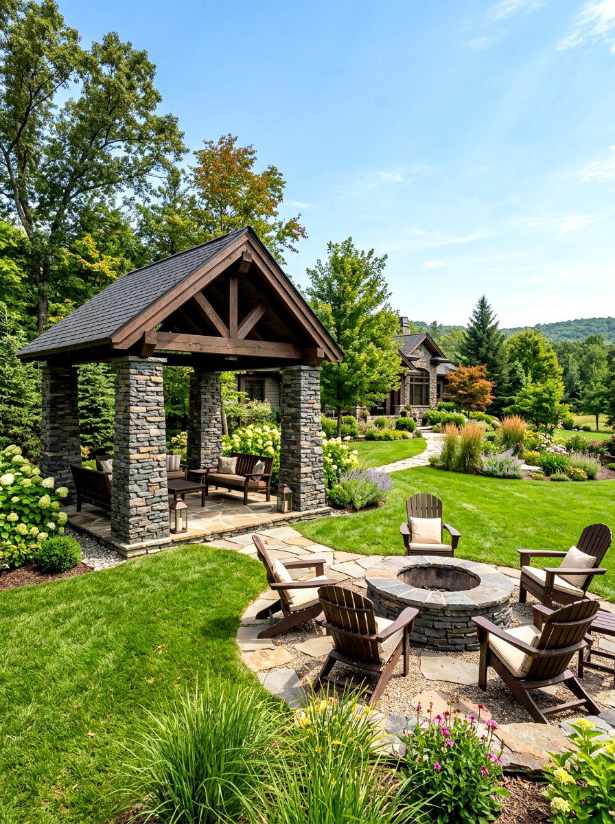 Stone Pillar Gazebo - 30 small gazebo ideas