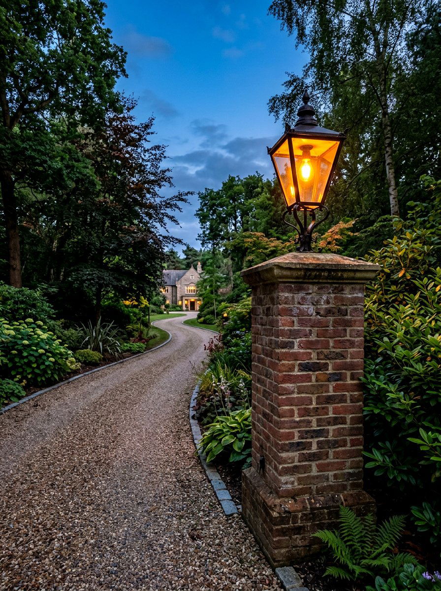Stone Pillar Light - 30 outdoor entry lighting ideas