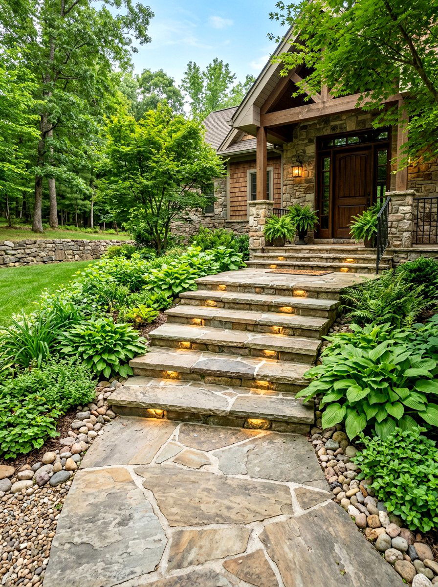 Stone Porch Steps - 30 porch entry ideas