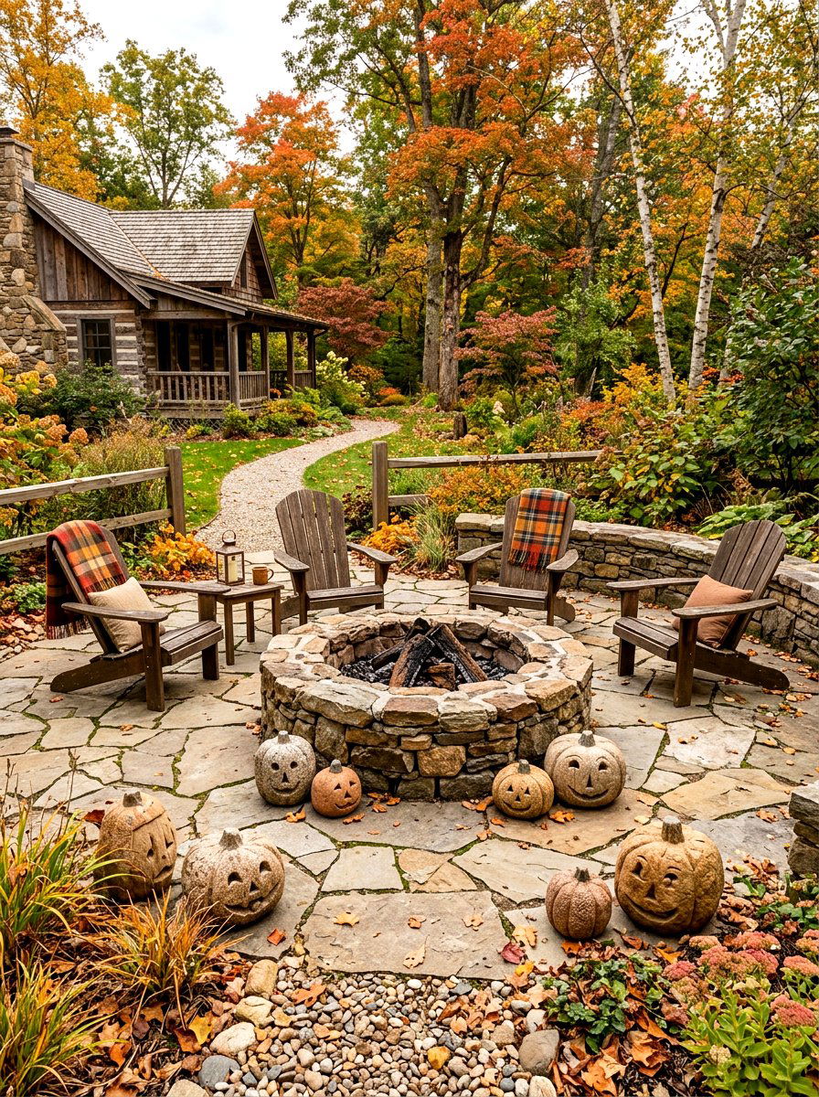 Stone Pumpkin Patio - 30 pumpkin without pumpkins decor ideas
