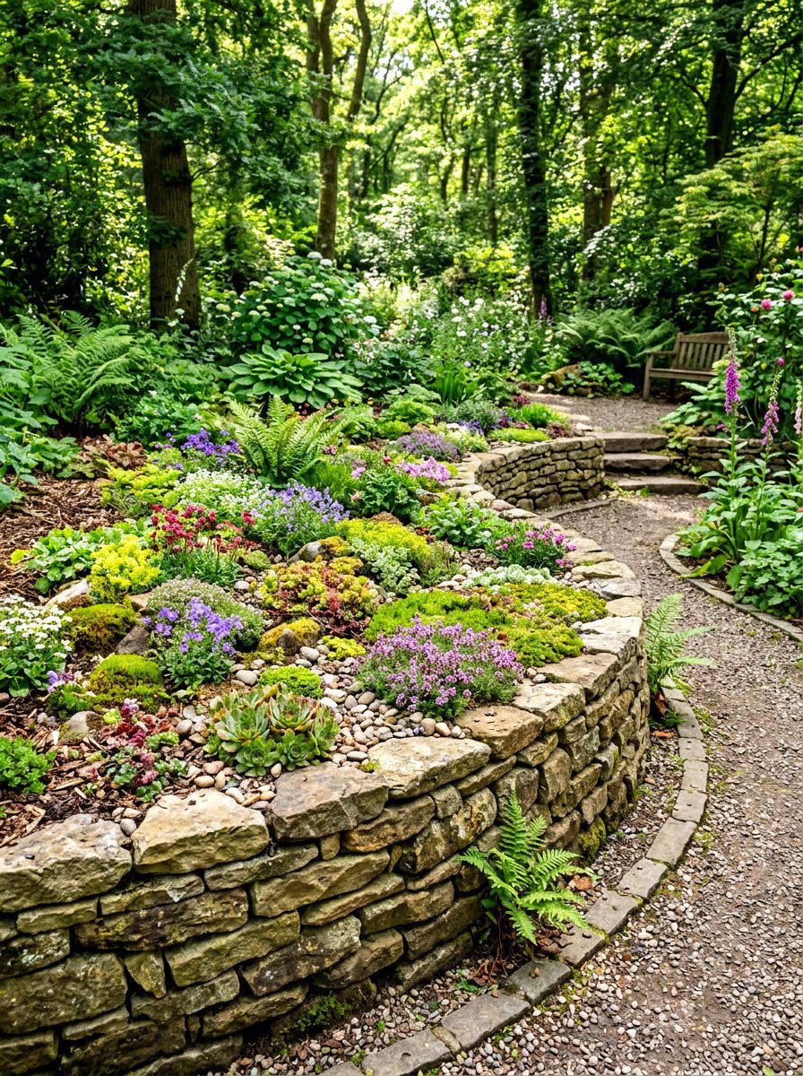 Stone Raised Bed - 30 raised bed arrangement ideas