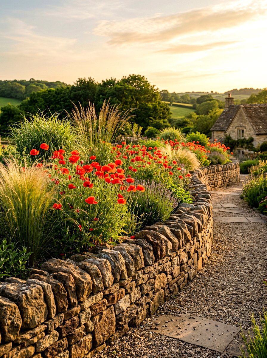 Stone Retaining Raised Flower Bed - 30 raised flower bed ideas