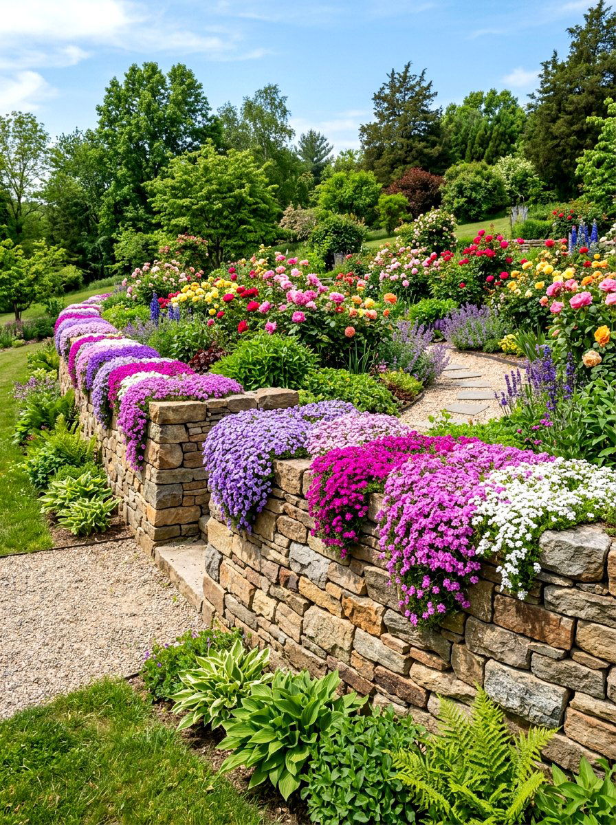 Stone Retaining Wall - 30 cottage backyard ideas