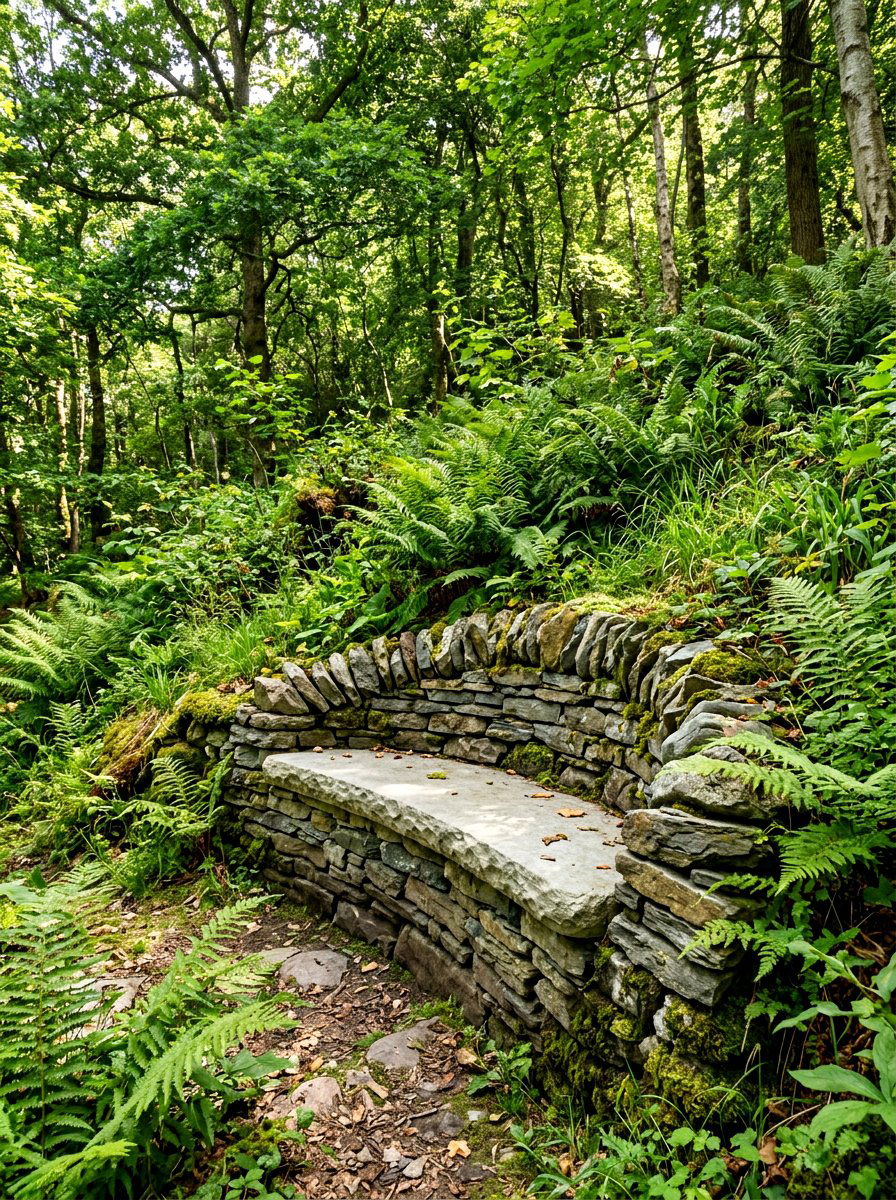 Stone Retaining Wall Bench - 30 built in bench backyard ideas