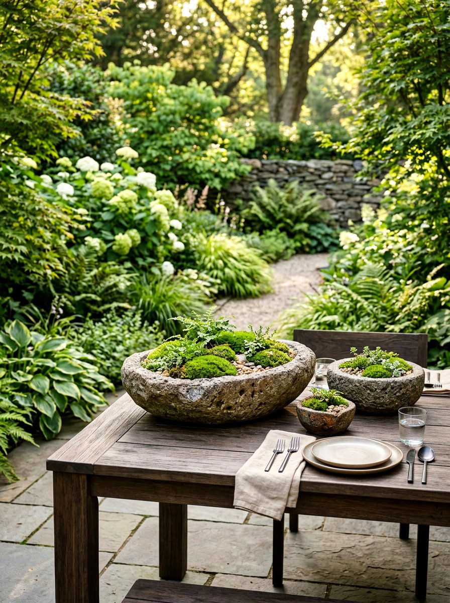 Stone Textured Bowls - 30 modern planter ideas