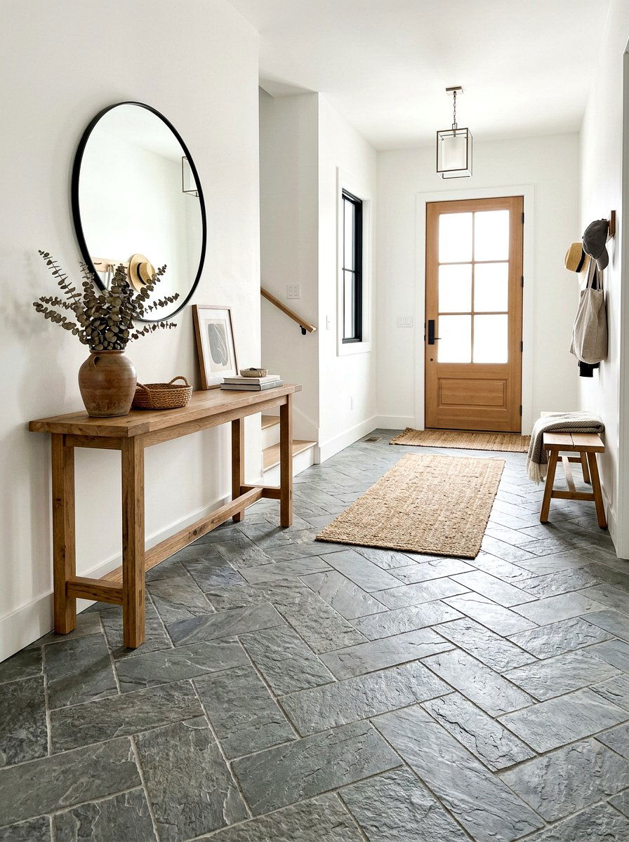 Stone Tile Flooring - 30 modern entryway ideas