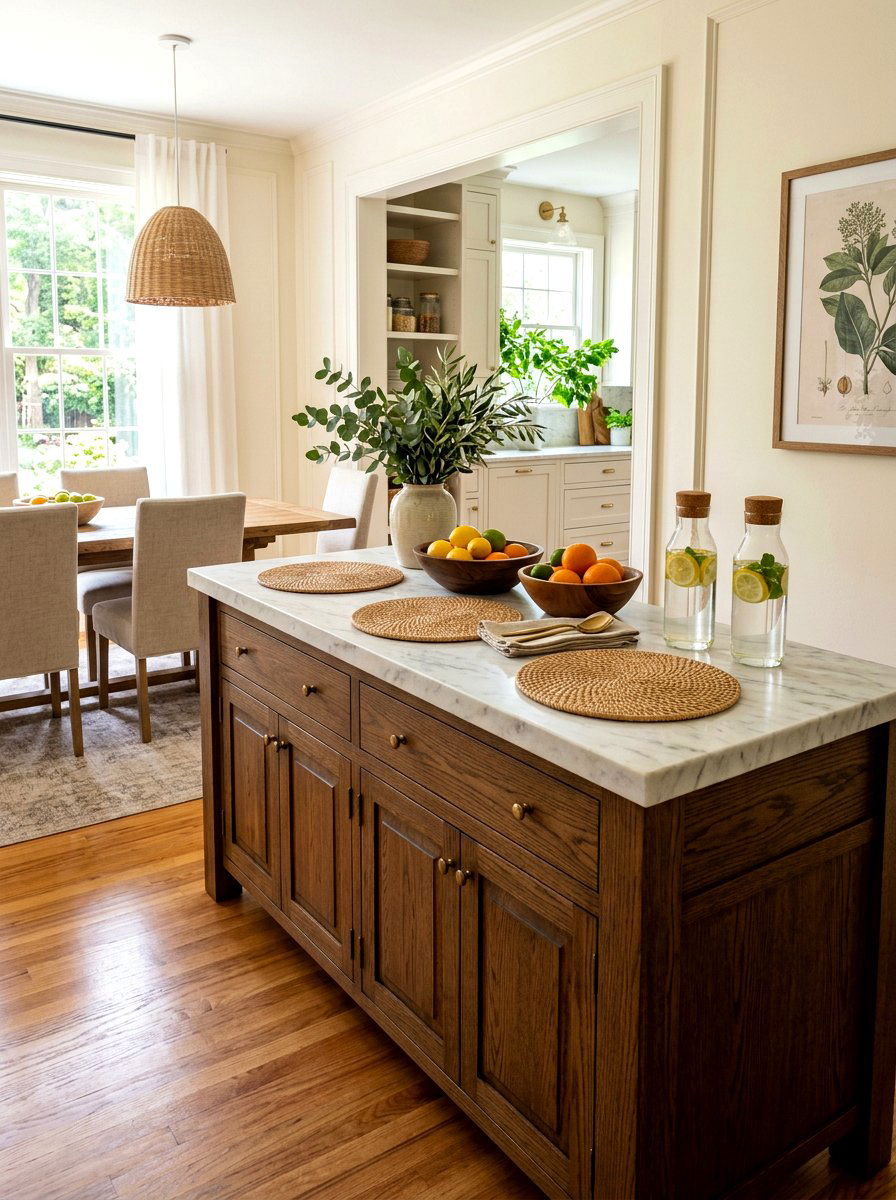 Stone Top Buffet - 30 dining buffet styling ideas