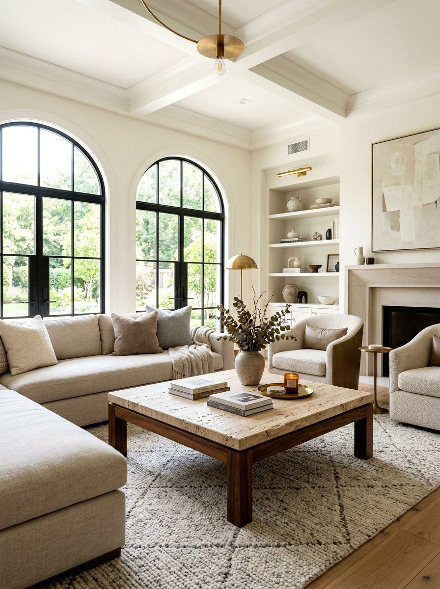 Stone Top Coffee Table - 30 oversized coffee table ideas