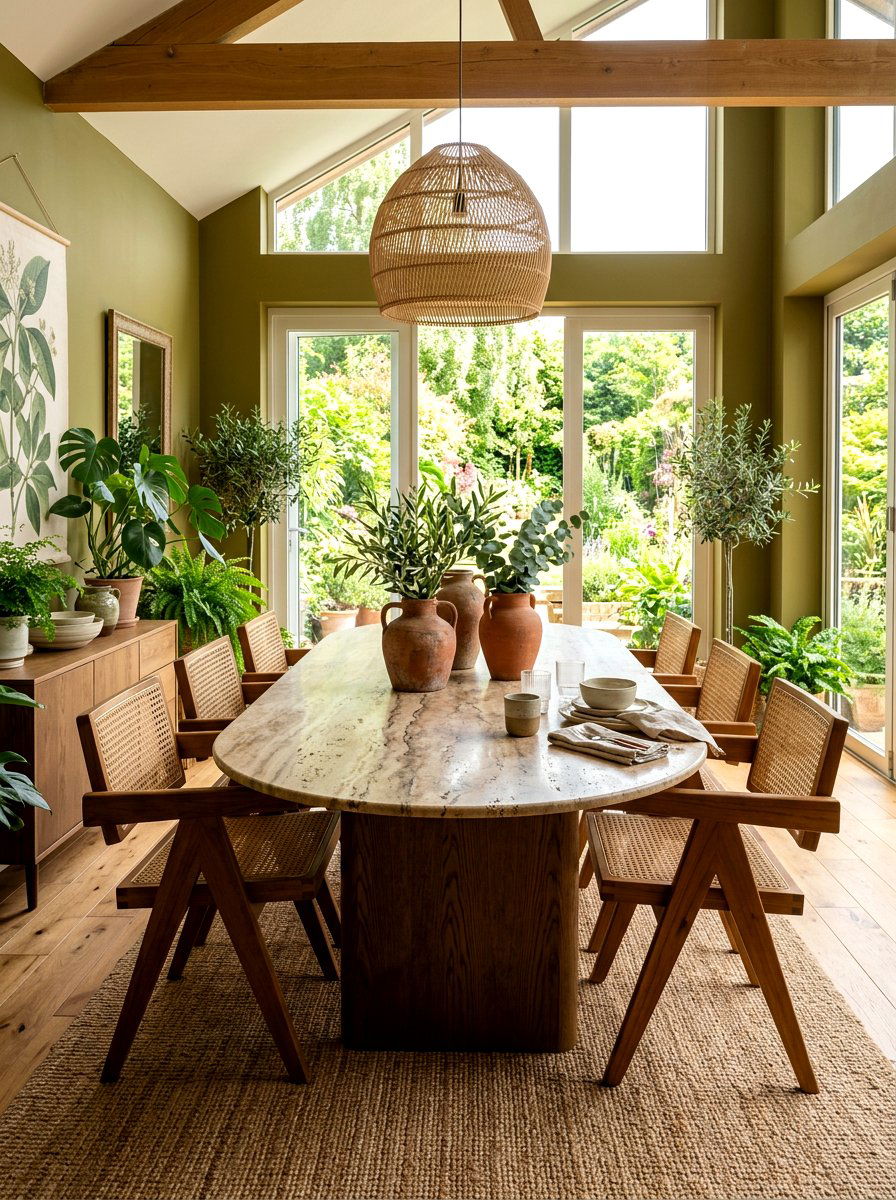 Stone Top Oval Dining Table - 30 oval dining table ideas