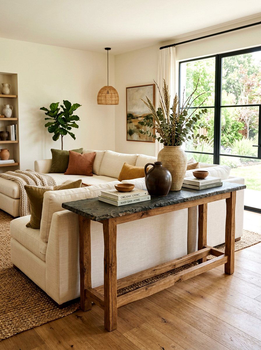 Stone Top Sofa Table - 30 sofa table ideas