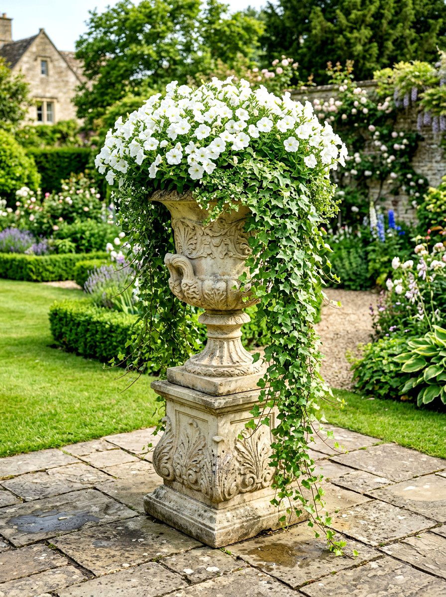 Stone Urn Garden - 30 Victorian garden ideas