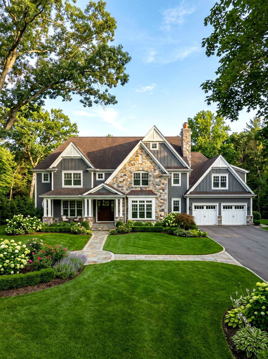 Stone Veneer Accent - 30 gable accent ideas