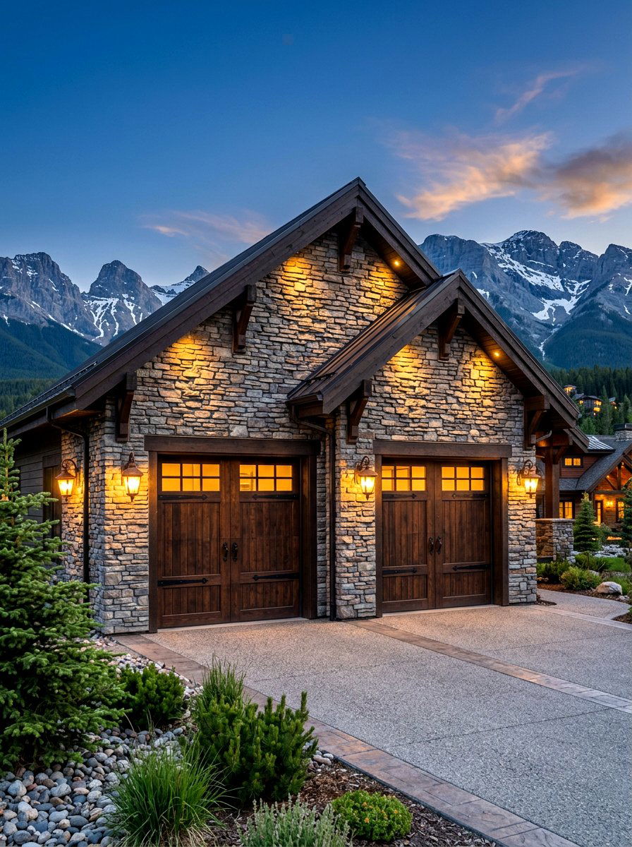 Stone Veneer Exterior - 30 garage facade ideas