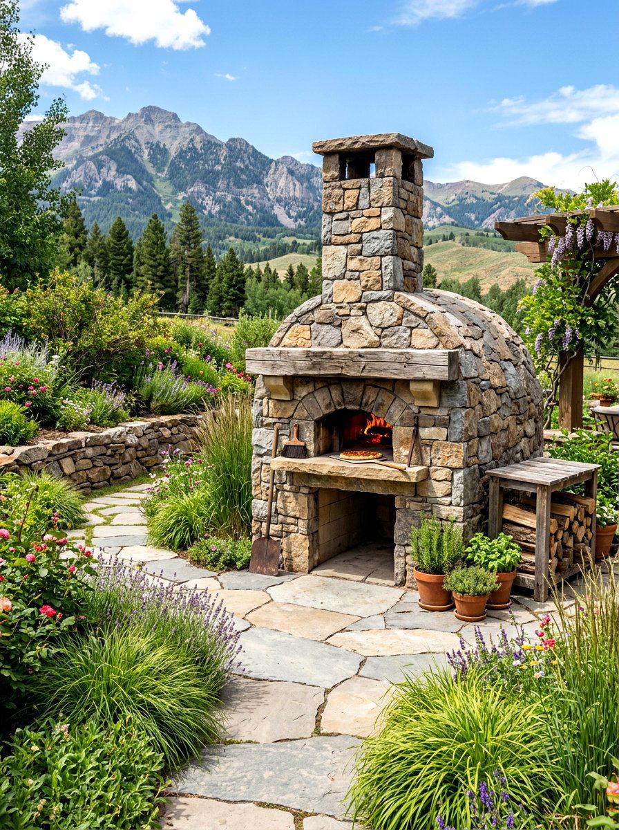Stone Veneer Pizza Oven - 30 outdoor pizza oven ideas