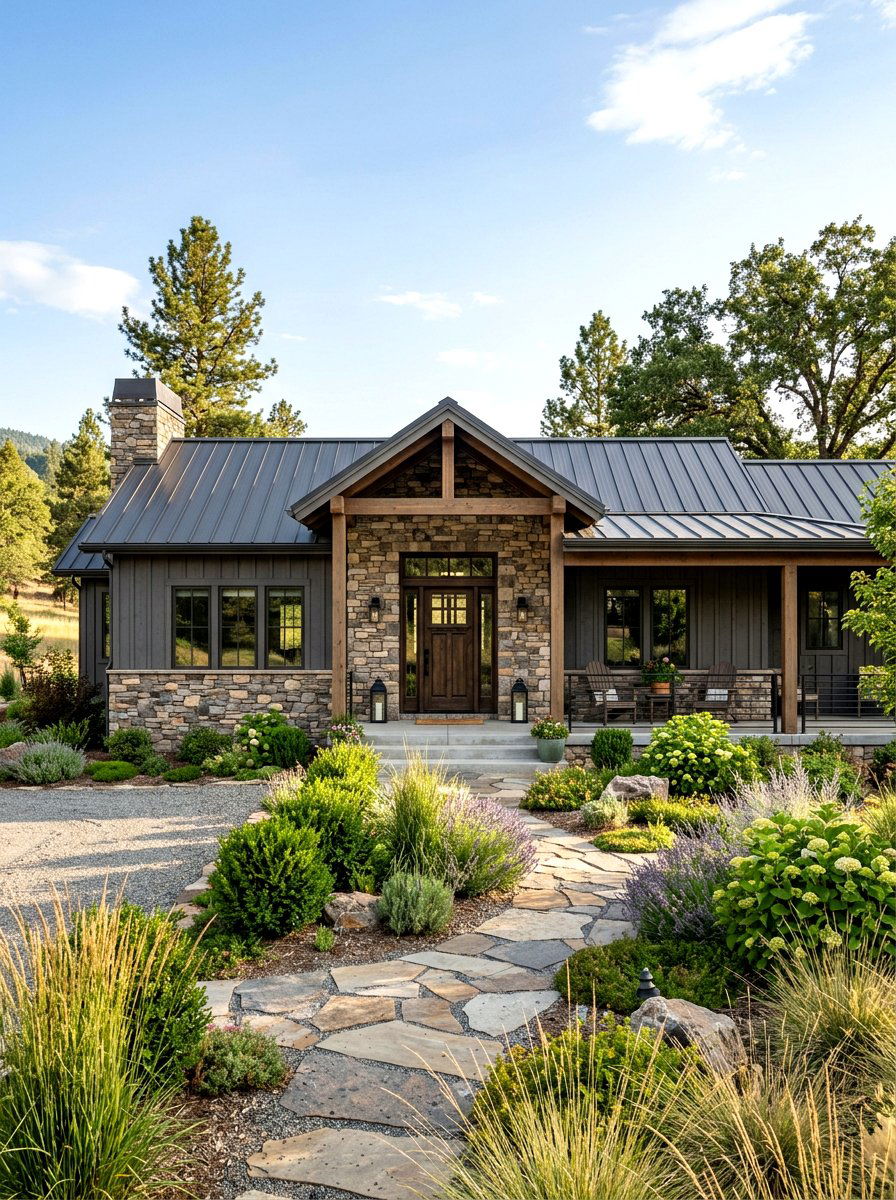 Stone Veneer Ranch House Exterior - 30 ranch house curb appeal ideas