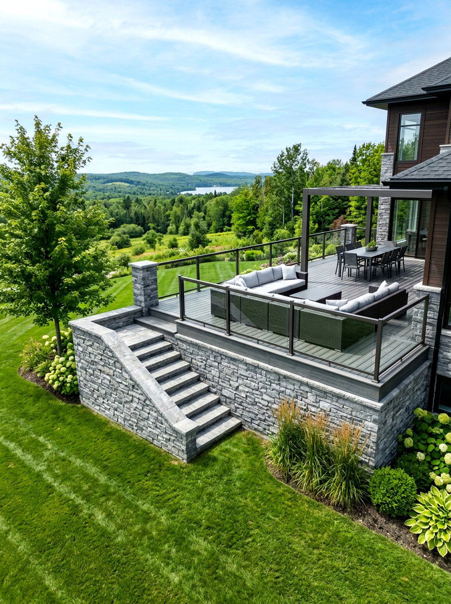 Stone Veneer Skirting - 30 deck skirting ideas