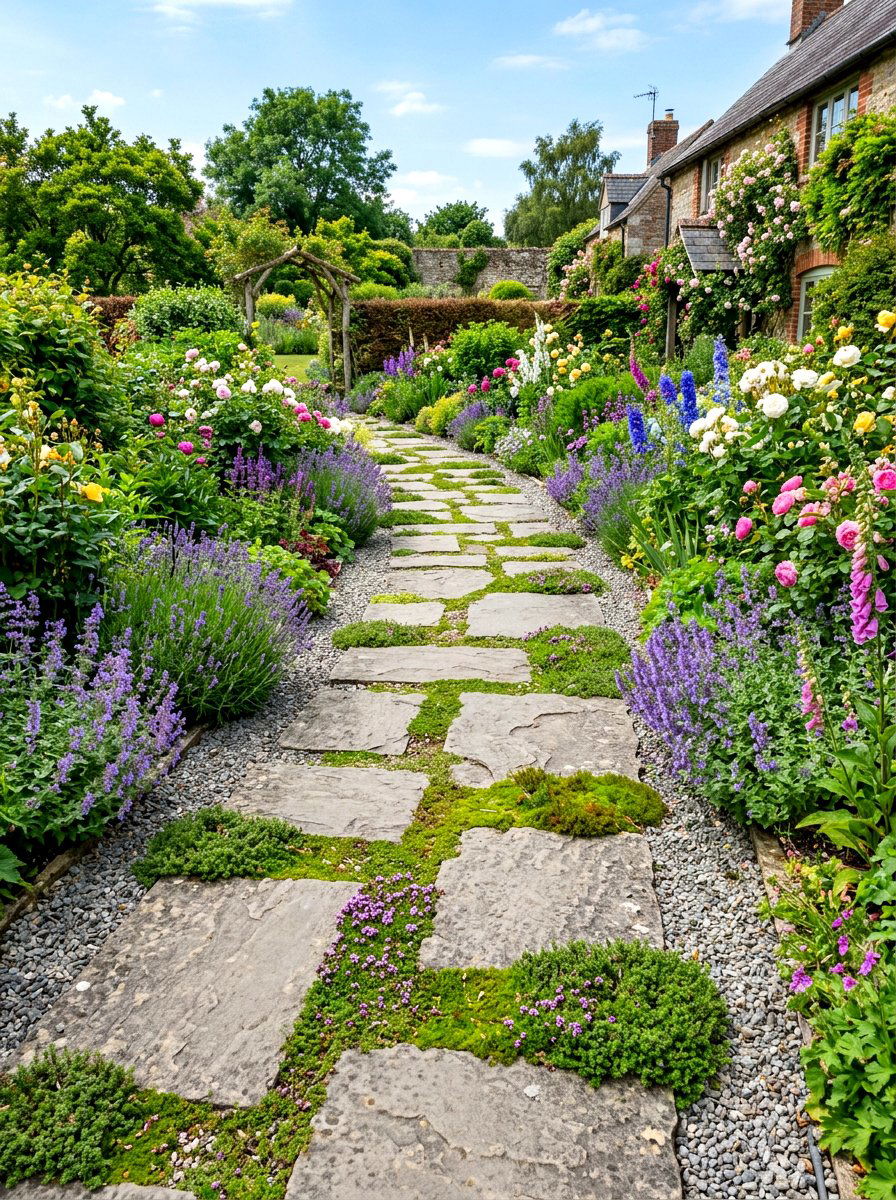 Stone Walkway - 30 dry garden ideas