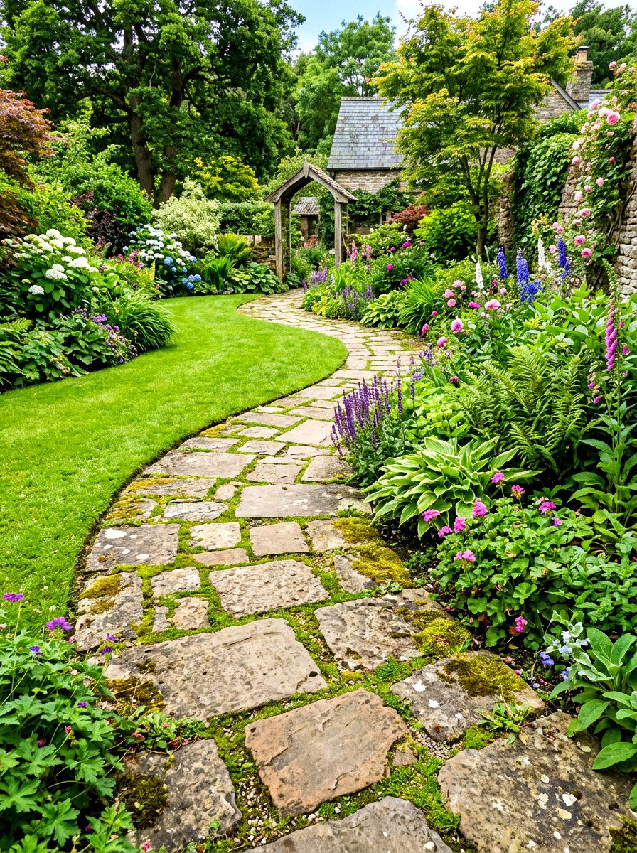 Stone Walkway Path - 30 backyard makeover ideas