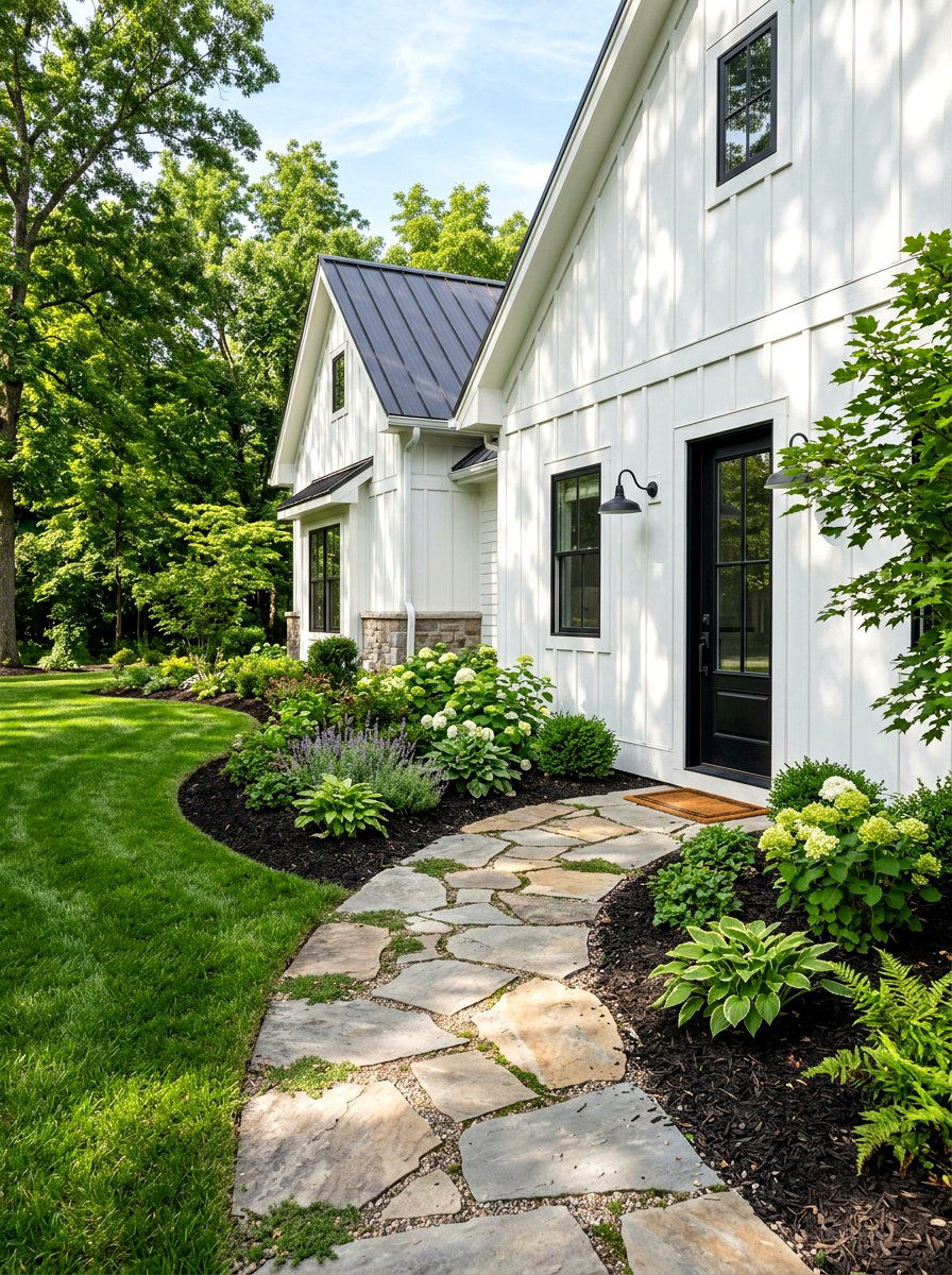 Stone Walkway To Side Door - 30 side entry curb appeal ideas