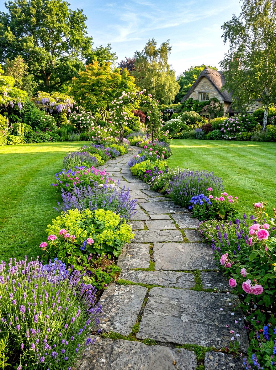 Stone Walkway - 30 curb appeal ideas