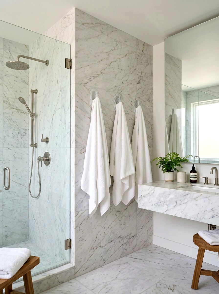 Stone Wall Hook - 30 robe hook bathroom ideas