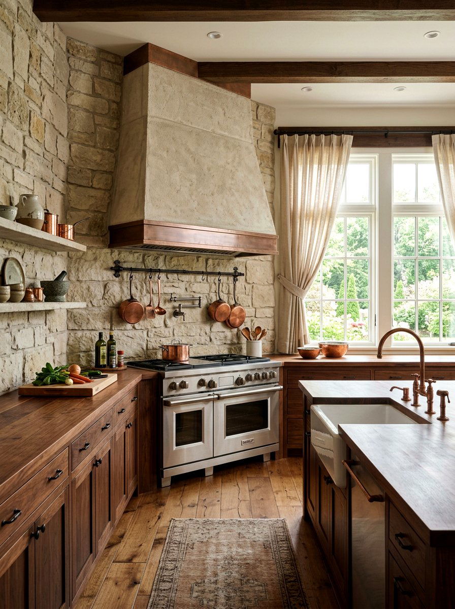 Stone Wall Kitchen - 30 storybook kitchen ideas
