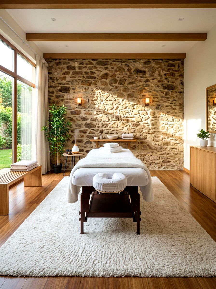 Stone Wall Massage - 30 massage corner ideas