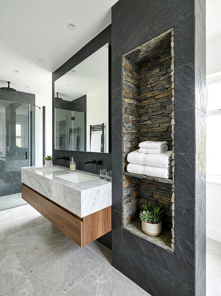 Stone Wall Niche - 30 wall niche ideas