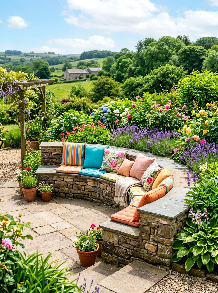 Stone Wall Seating - 30 backyard reading nook ideas