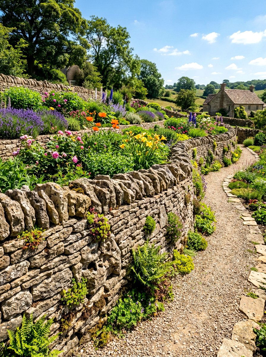 Stone Walls - 30 French country garden ideas