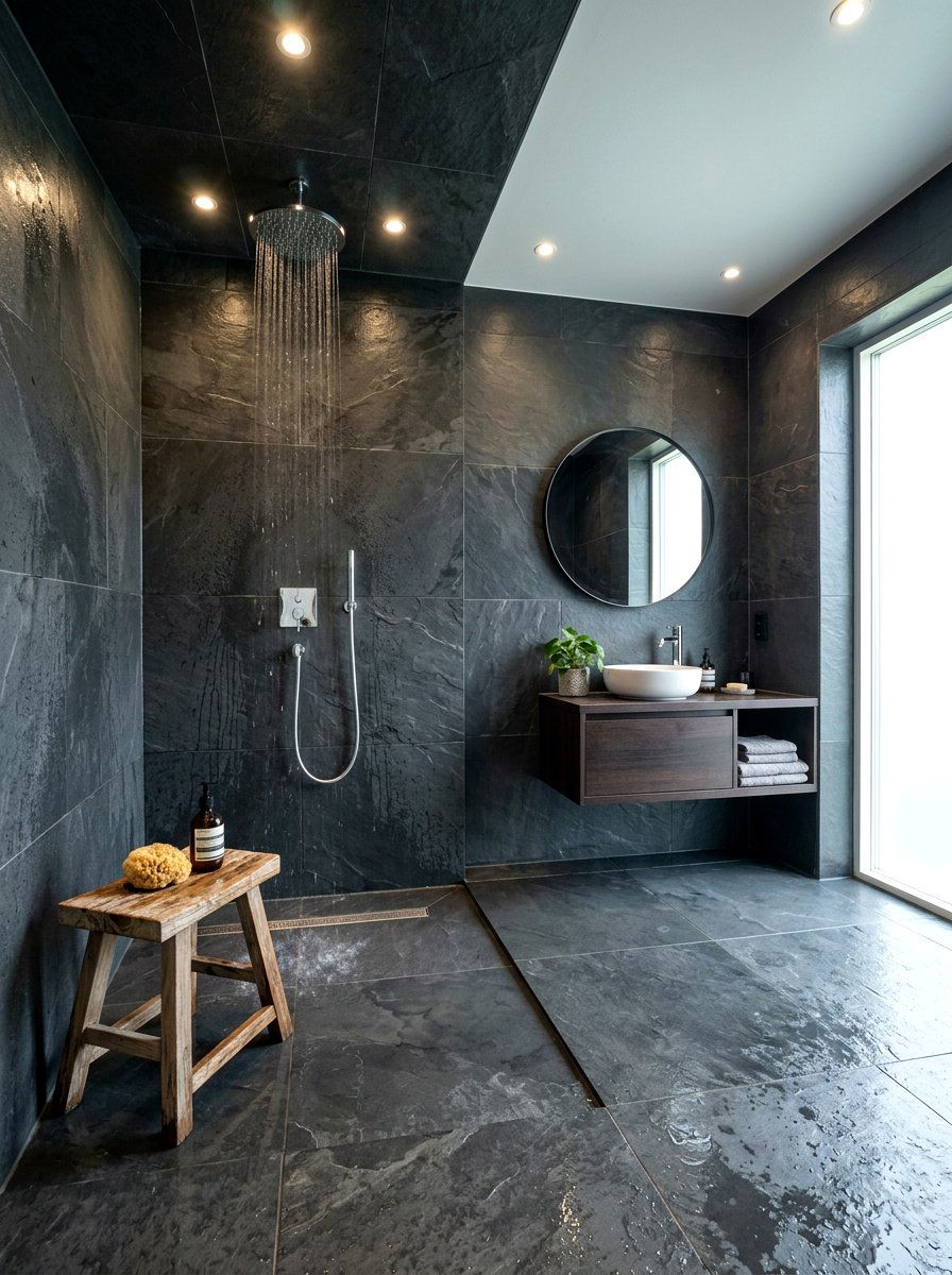 Stone Wet Room - 30 mini spa room ideas