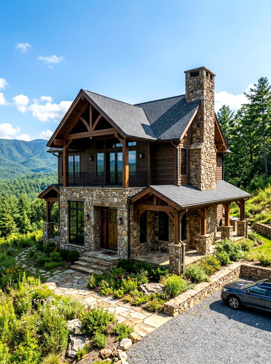 Stone Wood Exterior - 30 country house exterior ideas