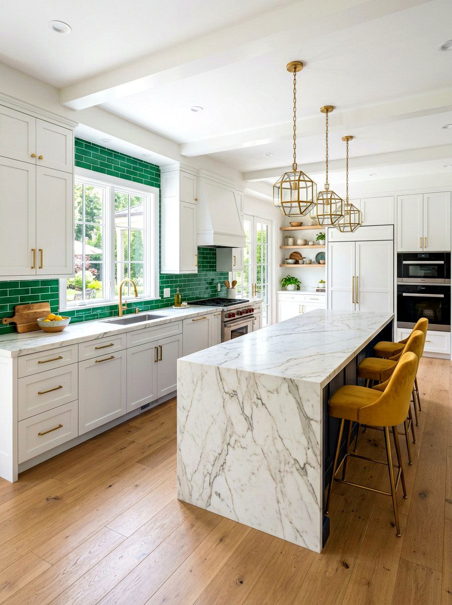 Stone countertop kitchen - 30 sustainable home decor ideas