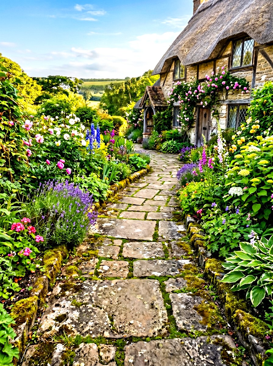 Stone garden path - 30 farmhouse backyard ideas