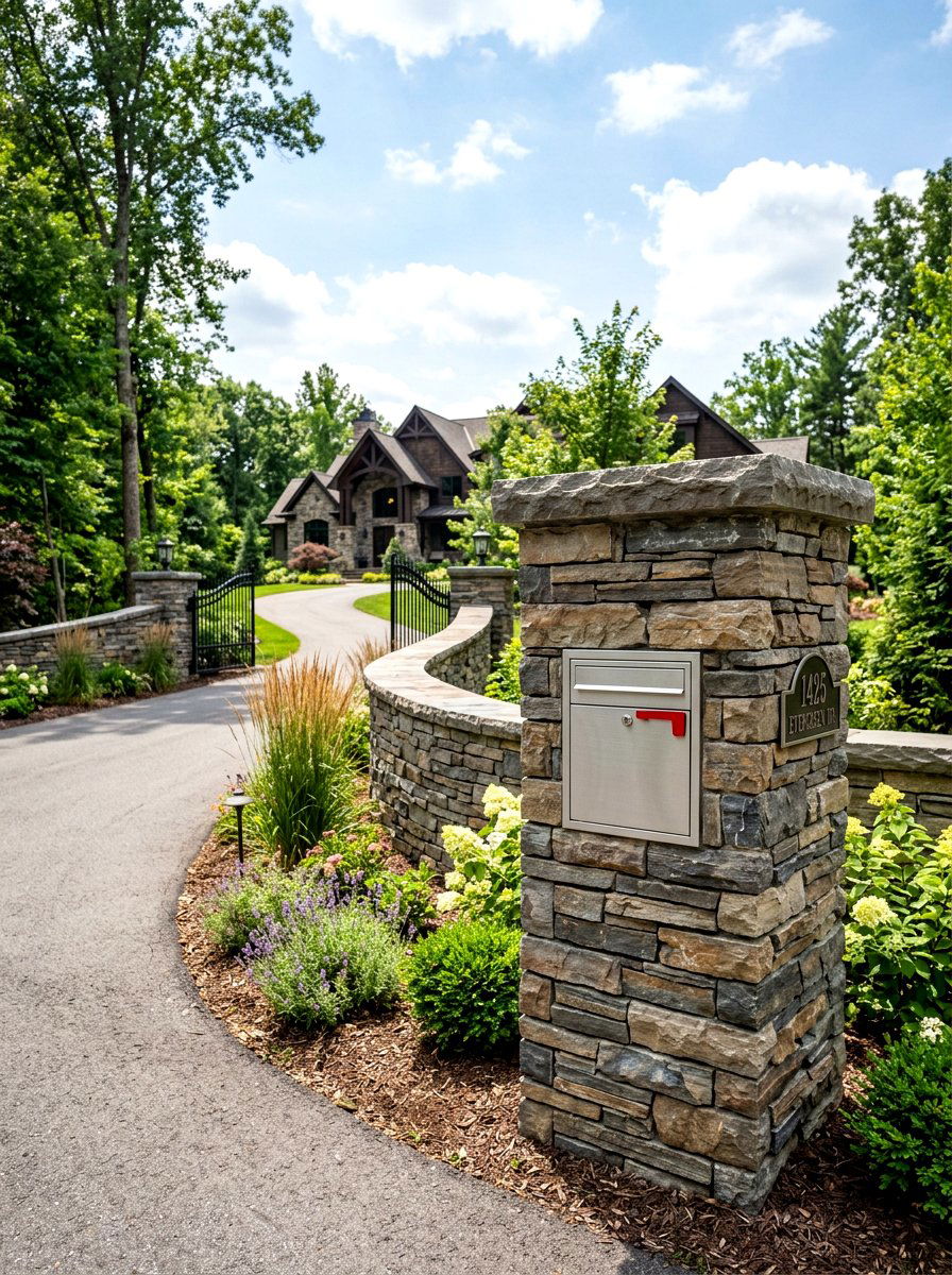Stone veneer mailbox - 30 modern mailbox ideas