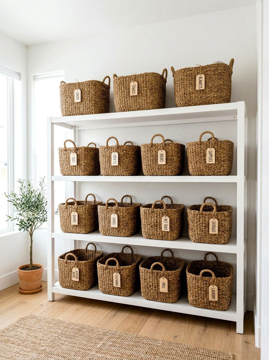 Storage Basket Bin - 30 entry closet organization ideas
