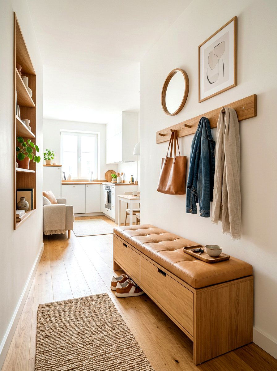 Storage Bench - 30 micro apartment decor ideas