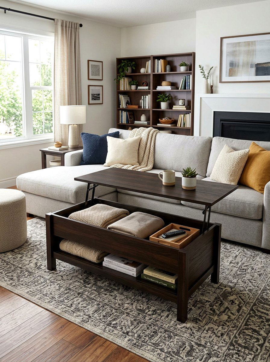 Storage Bench Coffee Table - 30 oversized coffee table ideas