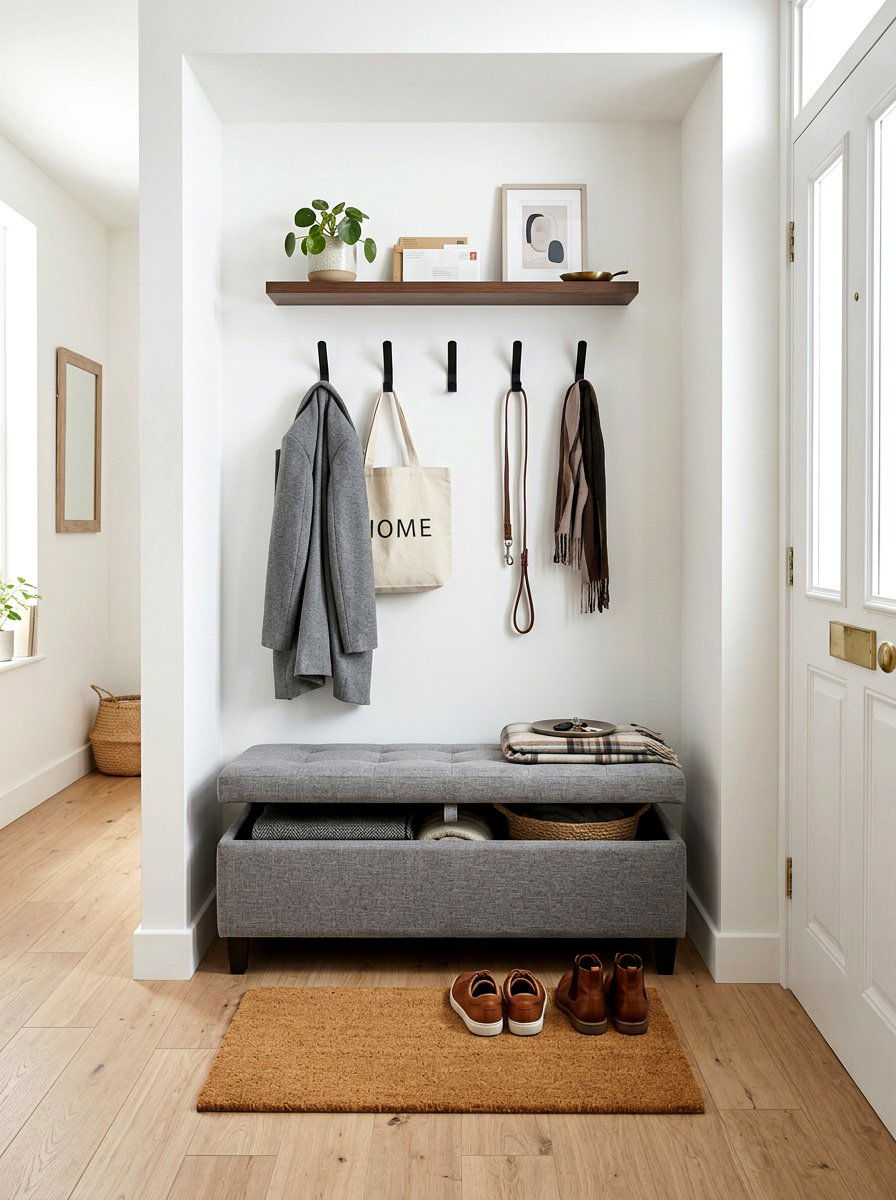 Storage Bench Entryway Layout - 30 entry alcove ideas