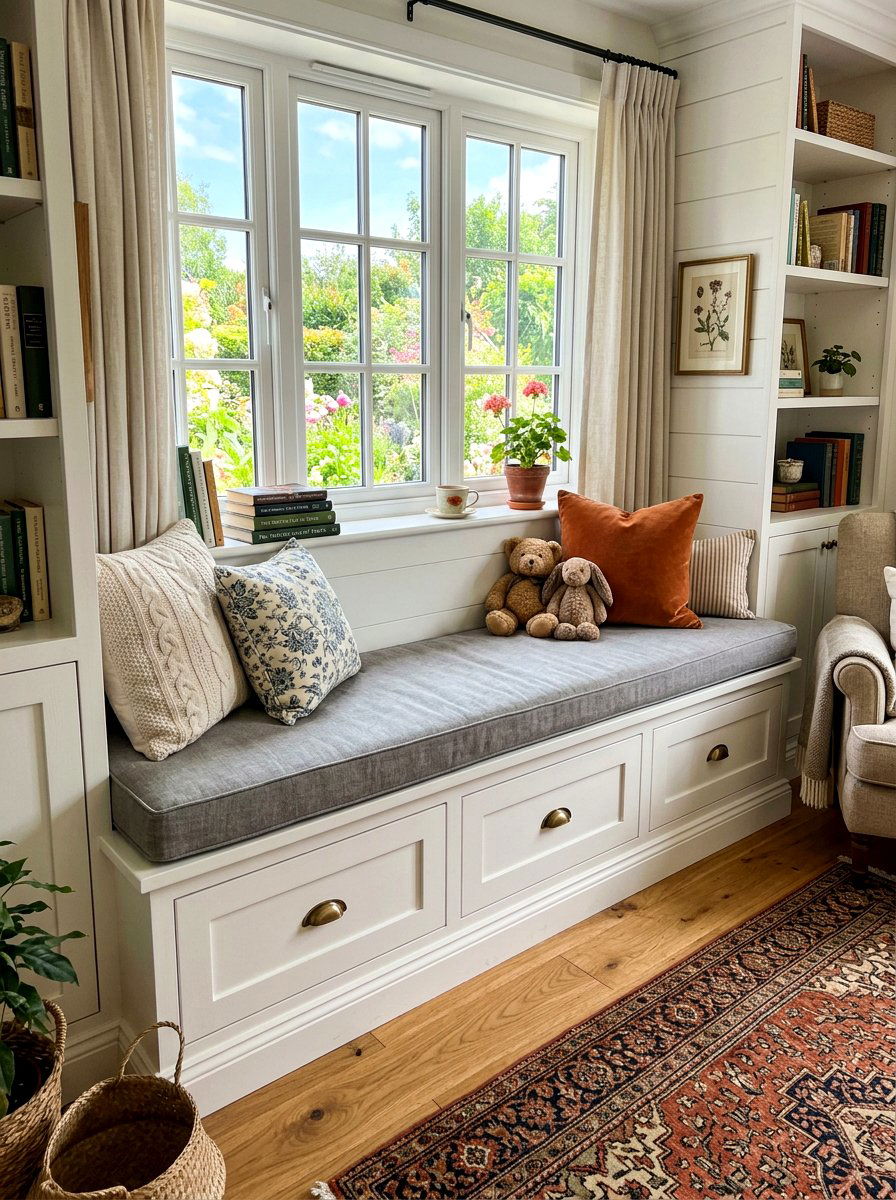 Storage Bench Nook - 30 toy rotation storage ideas