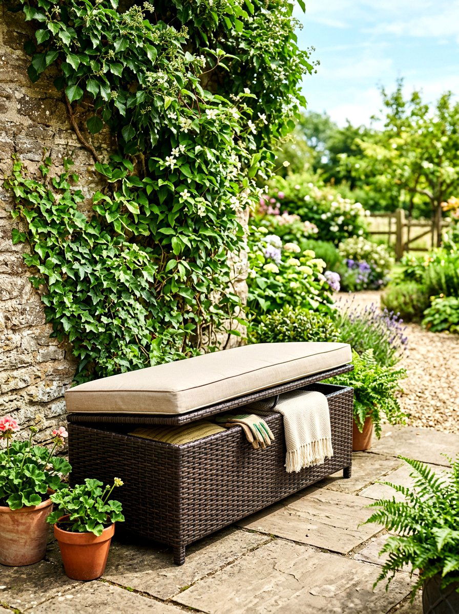 Storage Bench Ottoman - 30 outdoor furniture ideas