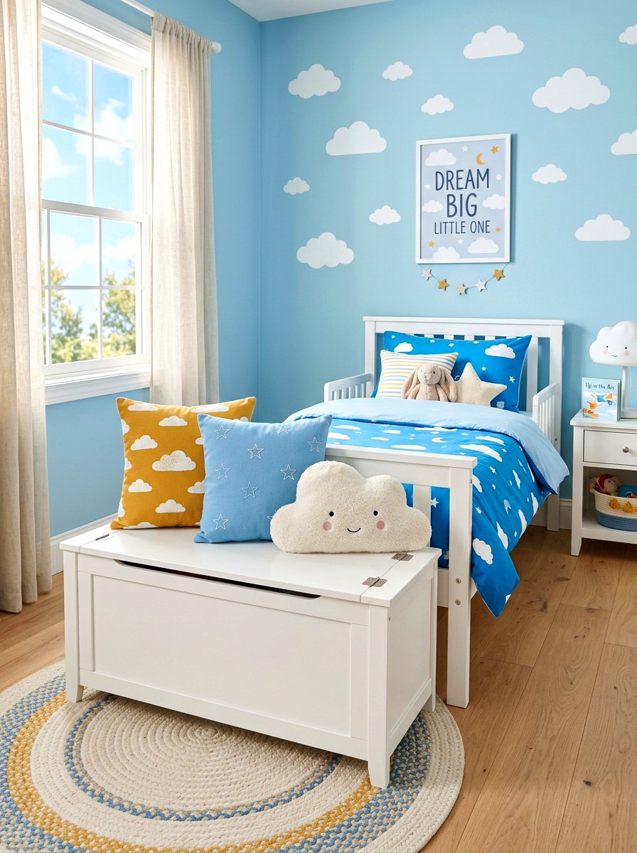 Storage Bench Seat - 30 toddler bedroom storage ideas