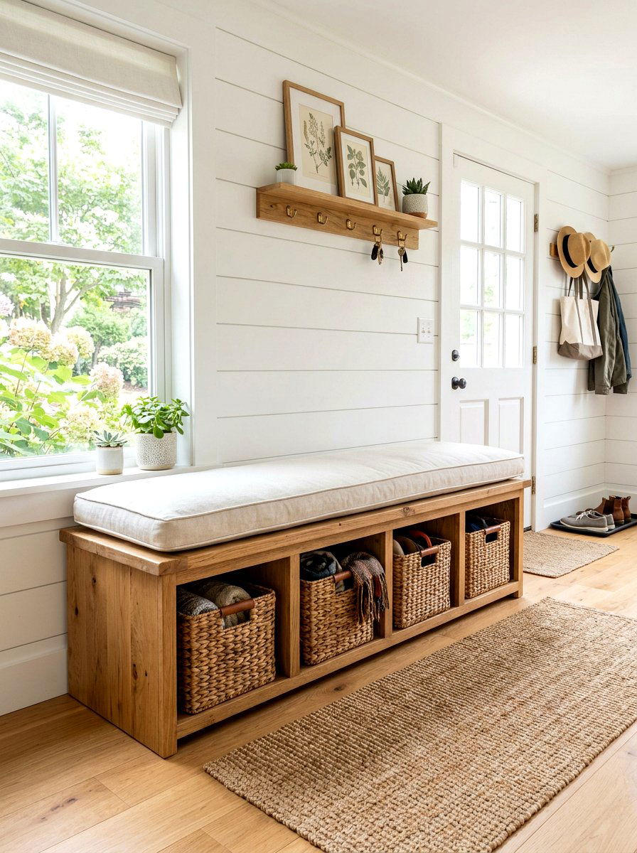 Storage Bench Seating - 30 sunroom seating ideas