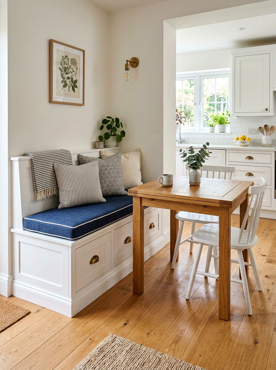Storage Bench Seating - 30 apartment breakfast nook ideas