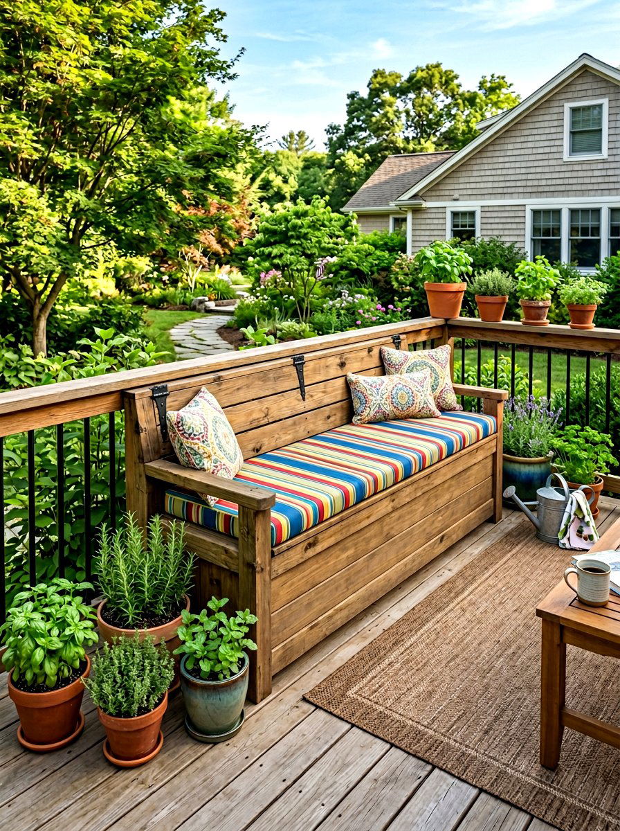 Storage Bench Seating - 30 deck seating ideas