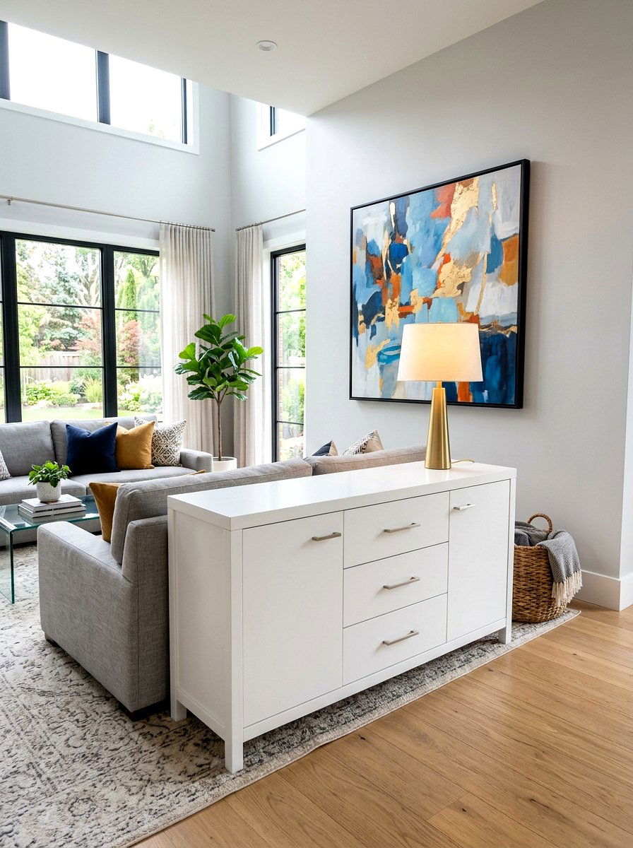 Storage Console Table - 30 narrow console table ideas