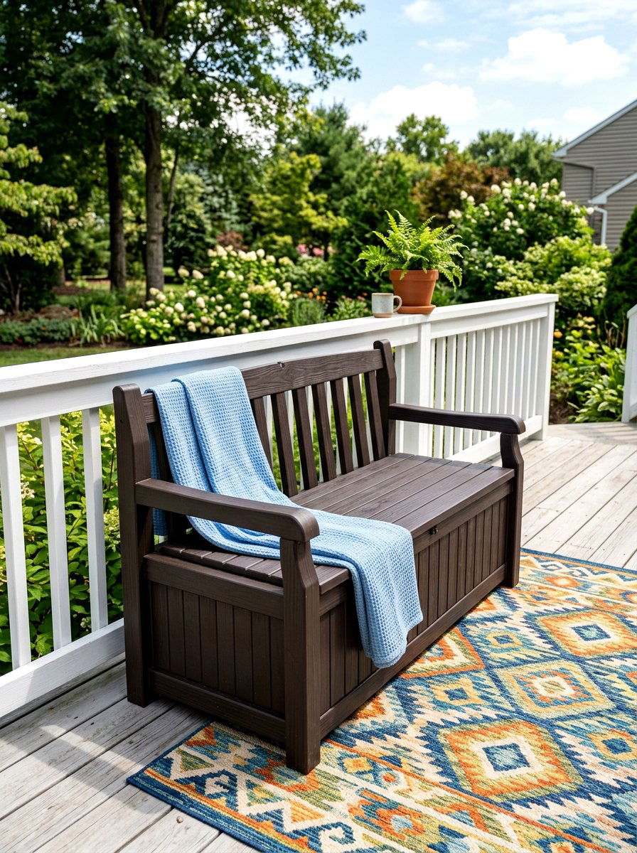 Storage Deck Bench - 30 outdoor bench ideas