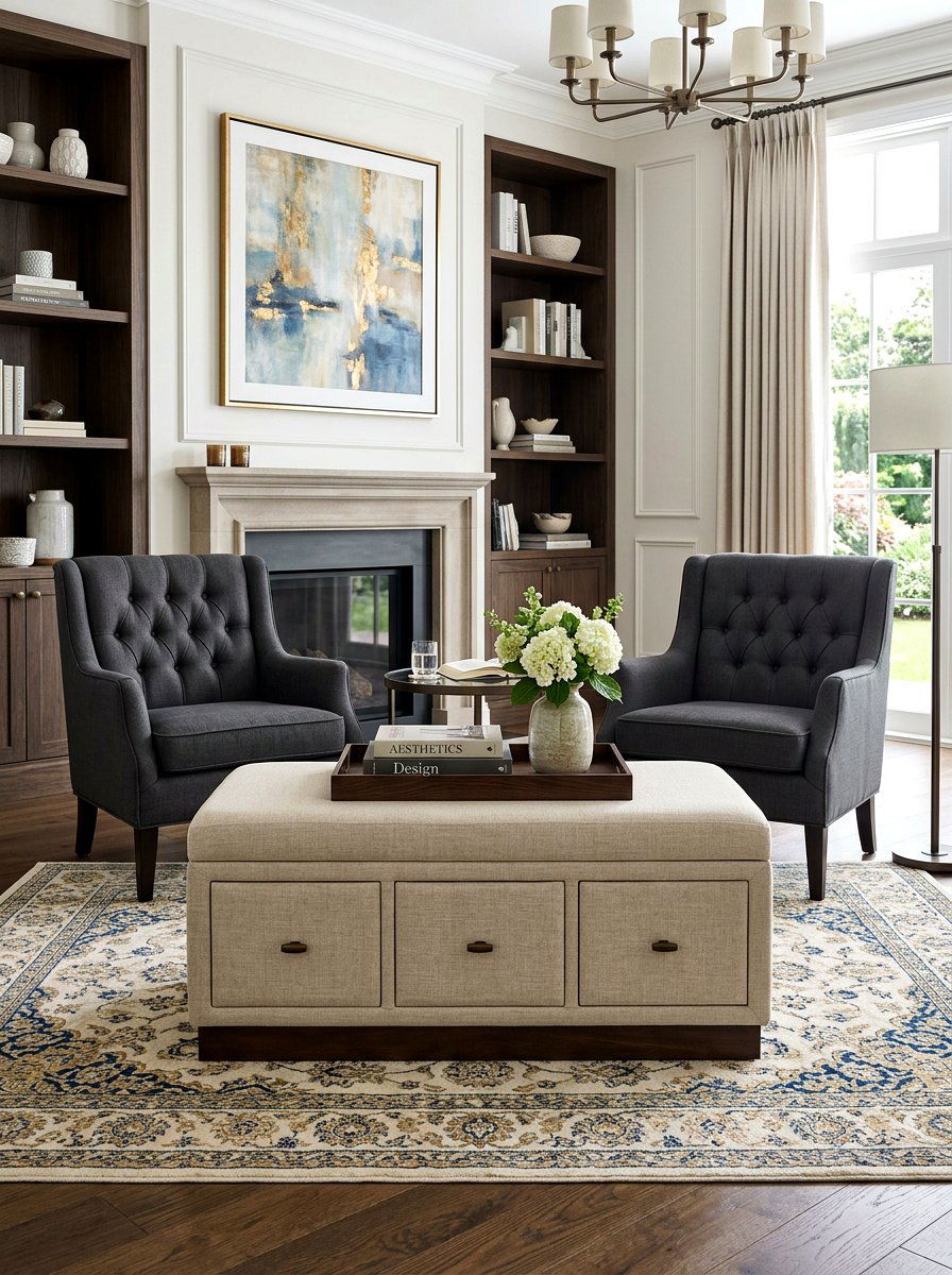 Storage Ottoman With Drawers - 30 hidden ottoman storage ideas